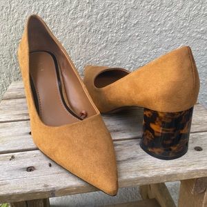 Zara Pointed Toe Brown Tortoise Shell Heels